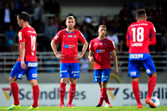 Helsingborgs Anton Wede, Darijan Bojanic och Jordan Larsson