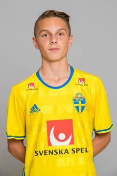 Albin Palmlöv som spelar i P15/01 landslaget i fotboll