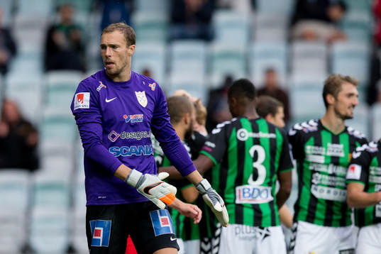 Assyriskas målvakt Robin Malmkvist deppar
