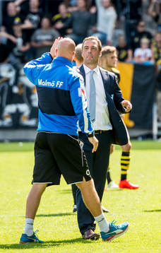 Malmö FFs tränare Allan Kuhn och assisterande tränare