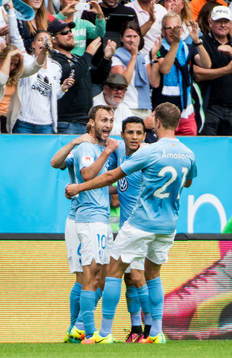 Malmö FFs Magnus Wolff Eikrem jublar