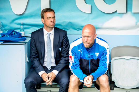 Malmö FFs tränare Allan Kuhn och assisterande tränare