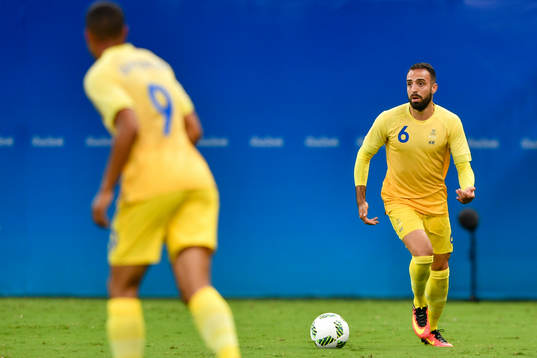 Sveriges Robin Quaison och Abdul Khalili