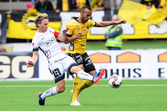Häckens Rasmus Schuller och Elfsborgs Issam Jebali