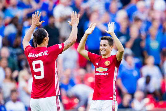 Manchester Uniteds Zlatan Ibrahimovic jublar