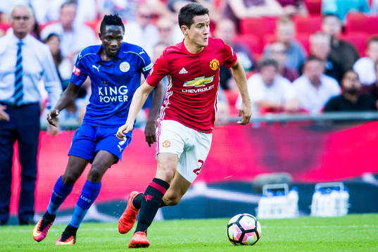 Leicester Citys Ahmed Musa och Manchester Uniteds Ander
