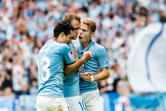 Malmö FFs Yoshimar Yotún, Magnus Wolff Eikrem och Oscar