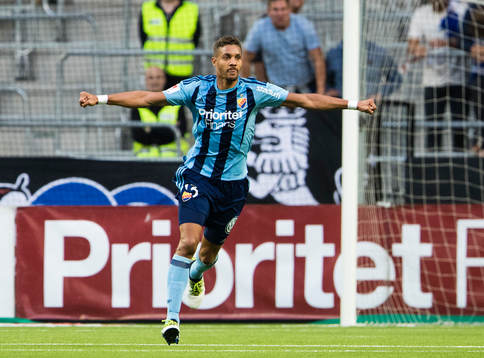 Djurgårdens Mathias Ranegie jublar
