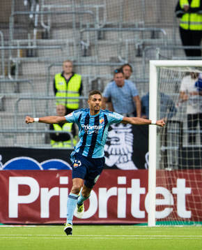 Djurgårdens Mathias Ranegie jublar