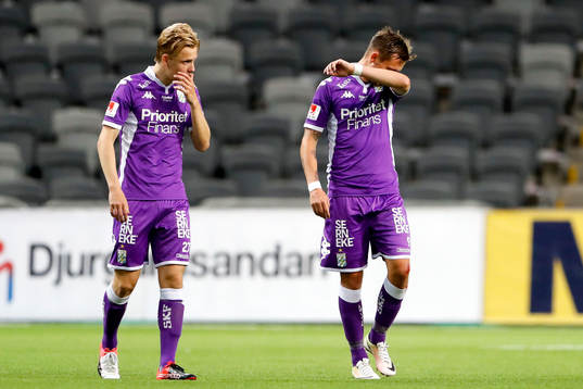 IFK Göteborgs Billy Nordström och Jakob Ankersen deppar