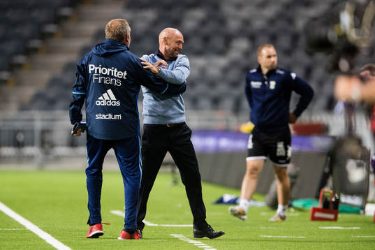 Djurgårdens assisterande tränare Anders Johansson och