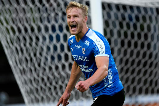 Halmstads Alexander Ruud Tveter jublar