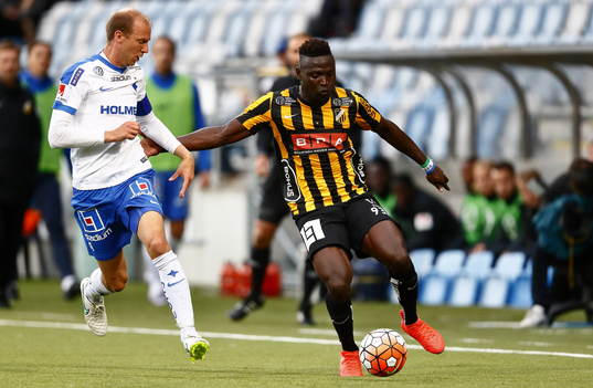 Norrköpings Andreas Johansson och Häckens Alhassan A