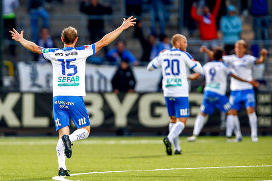 Norrköpings Marcus Falk Olander jublar