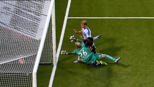 Norrköpings Sebastian Andersson gör mål 2-1