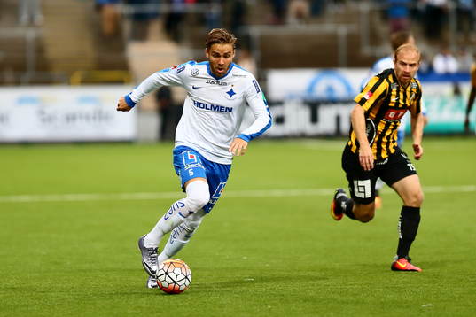 Norrköpings Christoffer Nyman och Häckens Kari Arkivuo