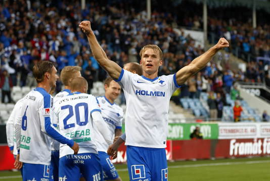 Norrköpings Sebastian Andersson jublar