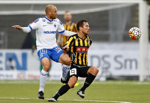 Norrköpings Daniel Sjölund och Häckens Martin Ericsson