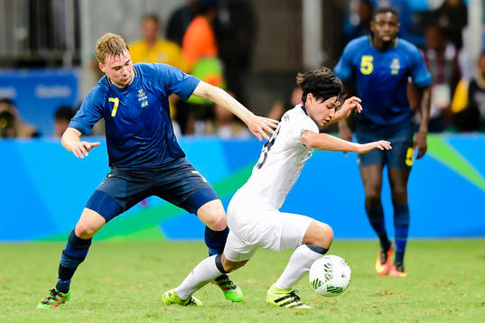 Sveriges Simon Tibbling och Japans Ryota Oshima