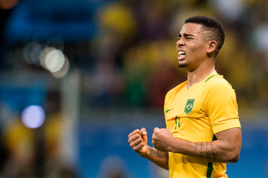 Brasiliens Gabriel Jesus jublar