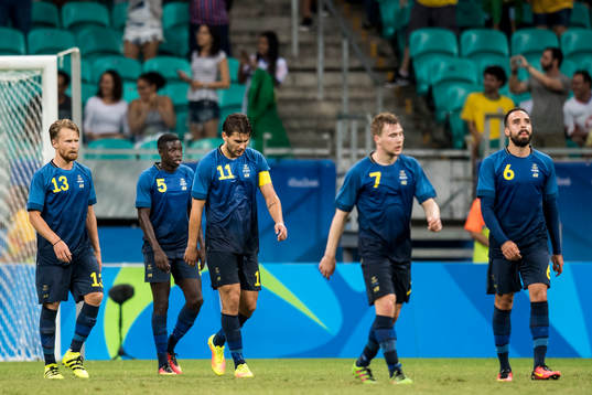 Sveriges Jacob Une Larssonm, Pa Konate, Astrit Ajdarevic,