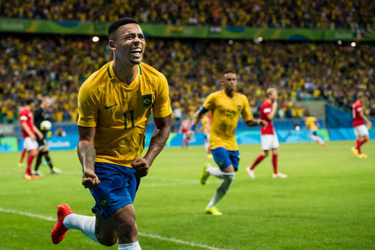 Brasiliens Gabriel Jesus jublar