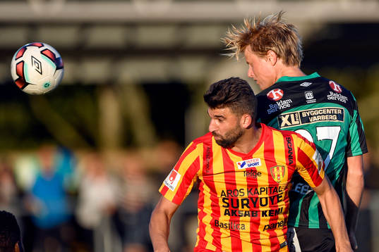 Varbergs Andreas Aalbu och Syrianskas Mattias Mete
