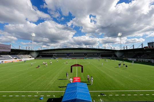 Spelarna värmer upp