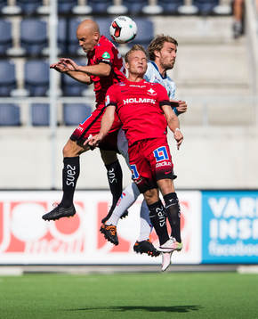Norrköpings Daniel Sjölund och Nicklas Bärkroth i en