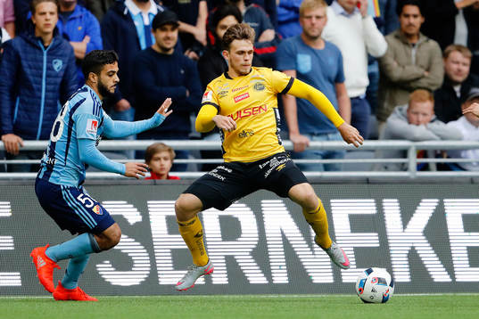 Djurgårdens Othman El Kabir och Elfsborgs Jesper Manns