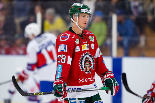 Frölundas Johan Sundström innan en träningsmatch i