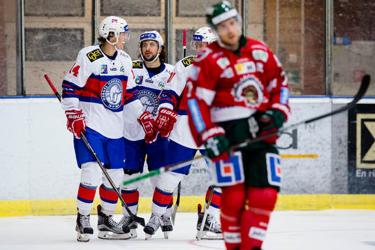 Norges Magnus Brekke Henriksen jublar ihop me Mats