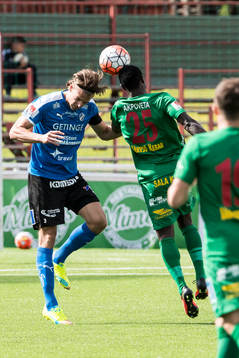 Halmstads Fredrik Liverstam och Dalkurds Imed Louati  i