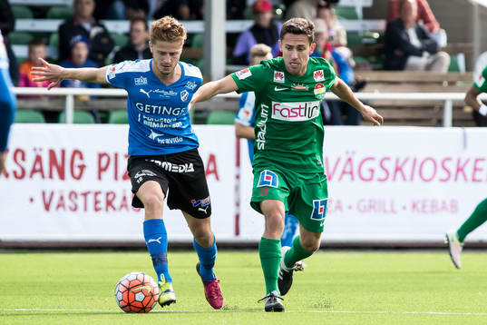 Halmstads Rebin Asaad och Dalkurds Predrag Randelovic i