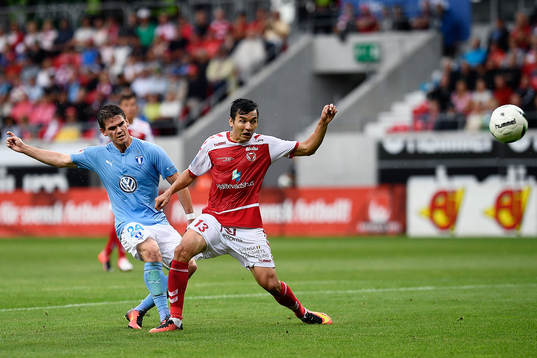 Malmö FFs Vidar Örn Kjartansson och Kalmars Emin Nouri