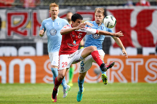 Malmö FFs Oscar Lewicki och Kalmars Romário Pereira