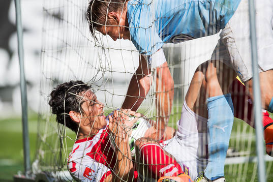 Kalmars Marko Biskupovic och Malmö FFs Markus Rosenberg