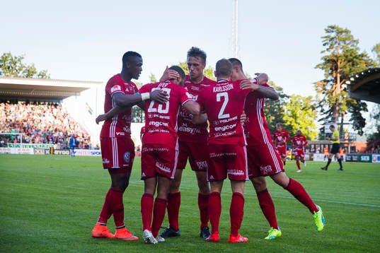 Östersunds spelare jublar