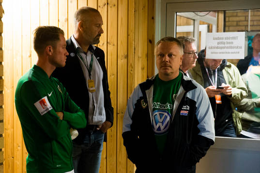 Jönköpings Tommy Thelin, och klubbchef Kjell Lundgren