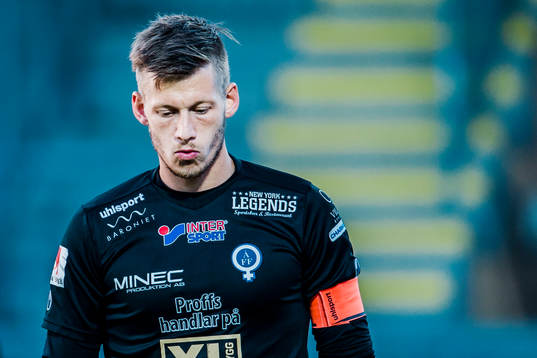 Åtvidabergs målvakt Gustav Jansson deppar