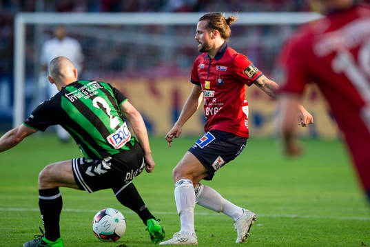 Örgrytes Hampus Bohman mot GAIS James Sinclair