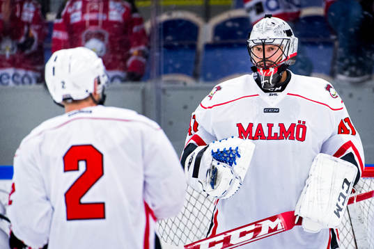 Malmö Redhawks målvakt Cristopher Nihlstorp och Erik