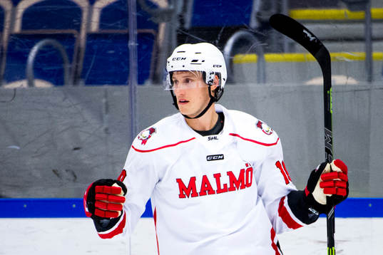 Malmö Redhawks Robin Alvarez jublar