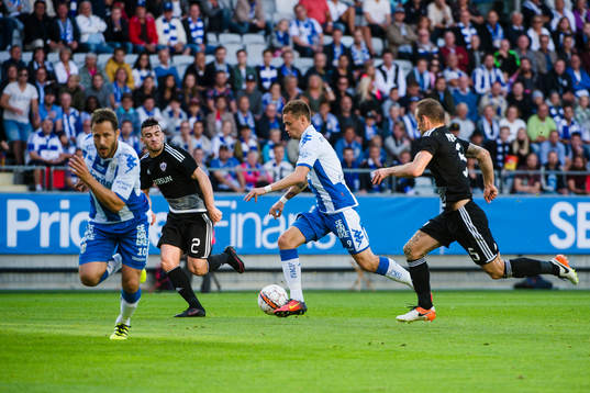 IFK Göteborgs Tobias Hysén och Jakob Ankersen anfaller