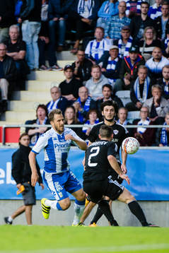 IFK Göteborgs Tobias Hysén och Qarabags Gara Garayev