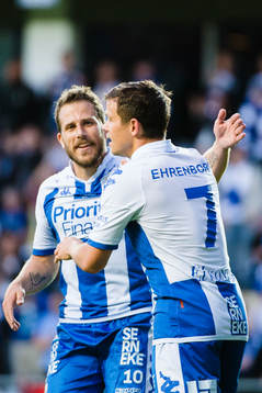 IFK Göteborgs Tobias Hysén och Mads Albeck, som gjorde