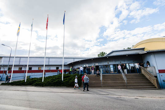 Exteriören av Borås Ishall