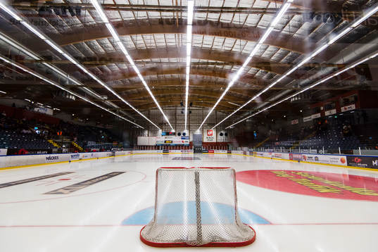 Interiören av Borås Ishall