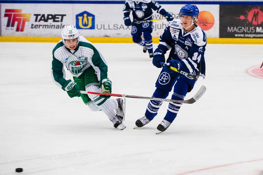 Rögles Filip Karlsson och Leksands Olle Alsing