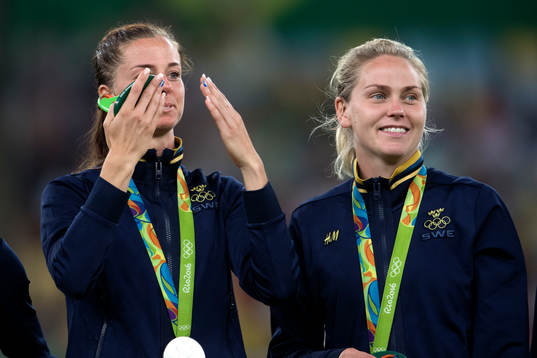 Sveriges Lotta Schelin och Lisa Dahlkvist